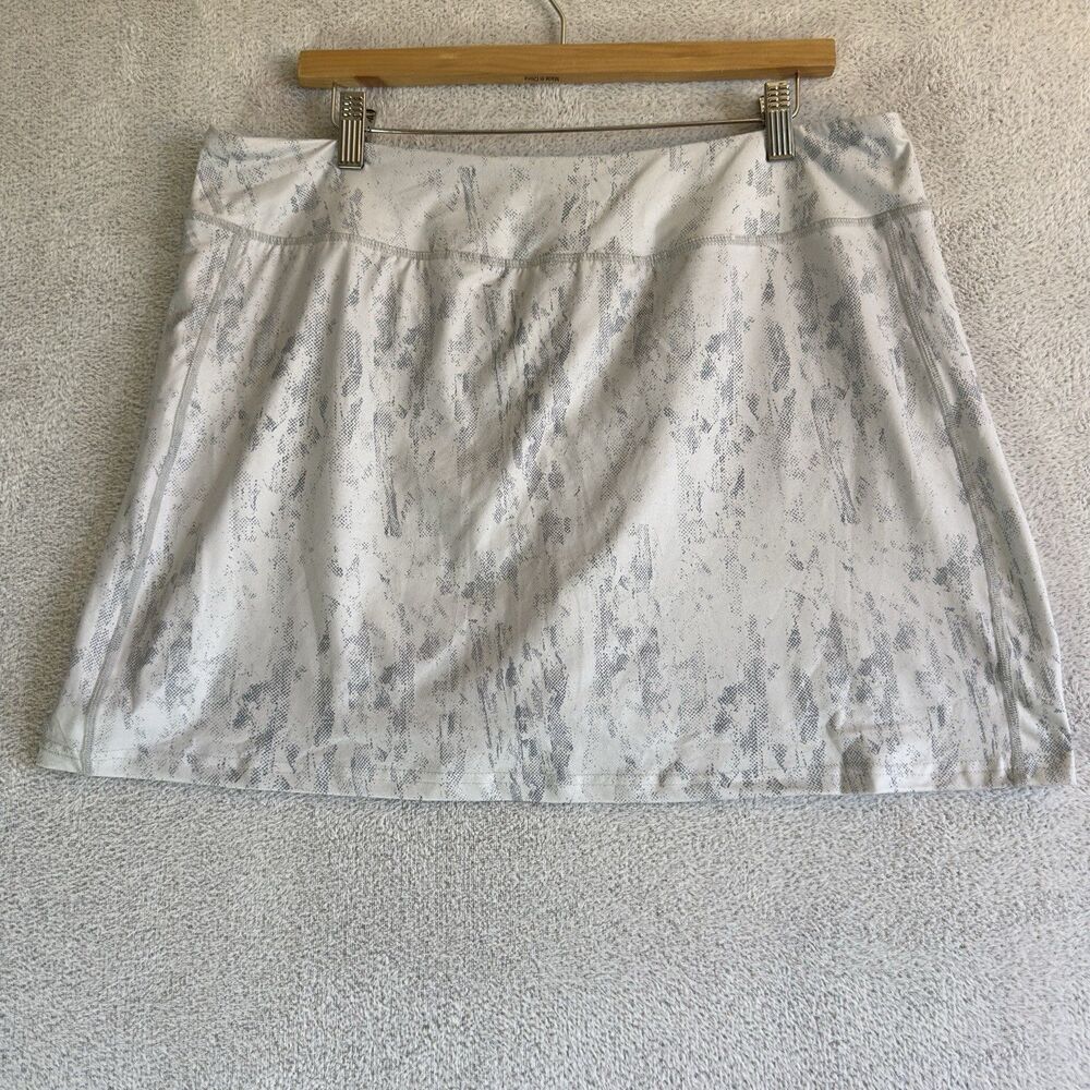 BlevonH Women's Plus Size 2XL Gray Golf Tennis Skort With Pocket Active Skirt